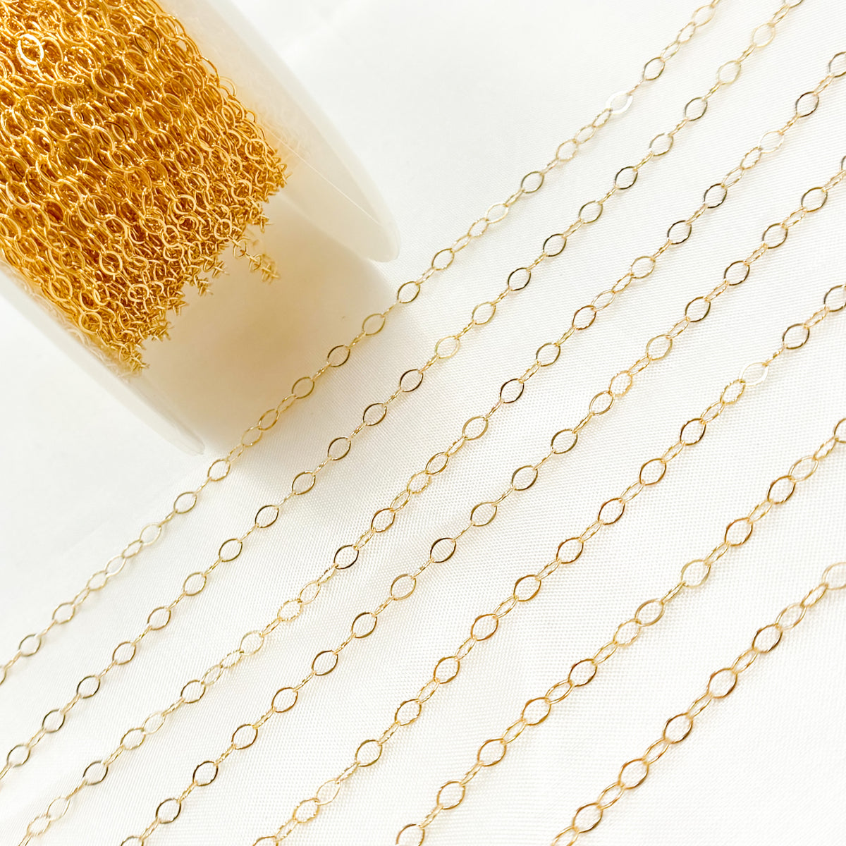 14K Gold Filled Flat Oval Link Chain