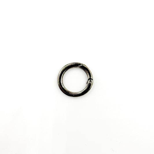 505BR. 23mm Black Rhodium Silver Round Clasp