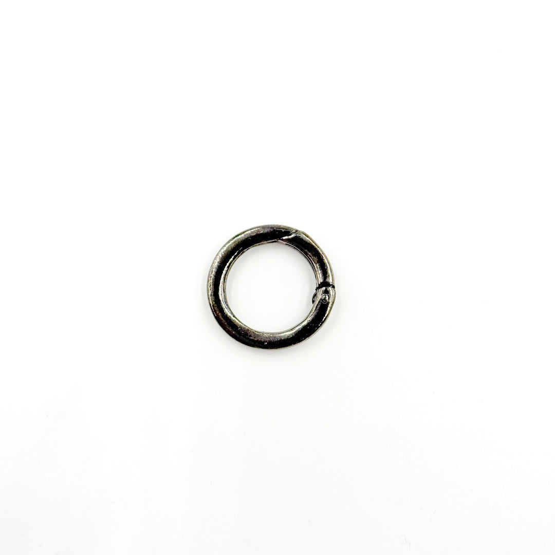 505BR. 23mm Black Rhodium Silver Round Clasp