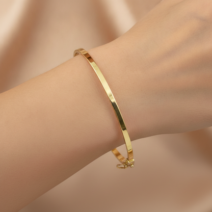 Bangle25. 14K Solid Gold Bangle Bracelet