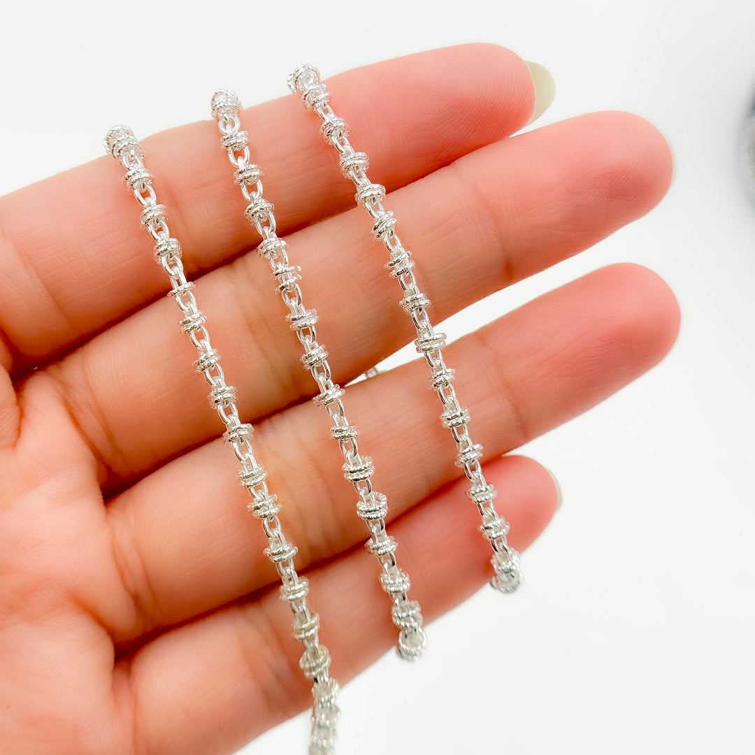 Z121SS. Sterling Silver Fancy Cable Chain