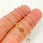 Load image into Gallery viewer, 025R02E2CNP0G8L. 14k Solid Gold Satellite Bars Chain
