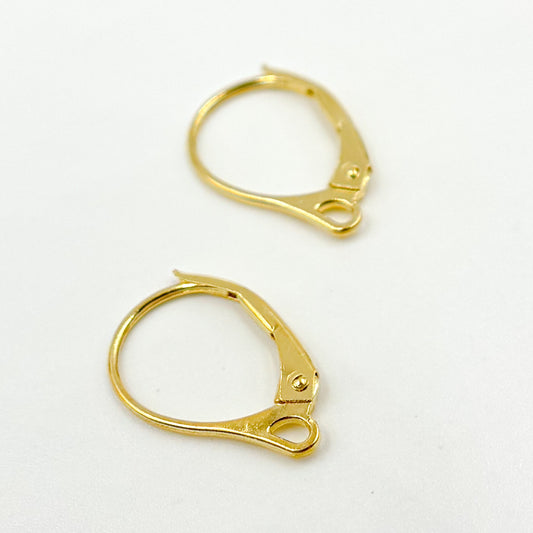 Gold Plated Sterling Silver Lever Back Ear Wire