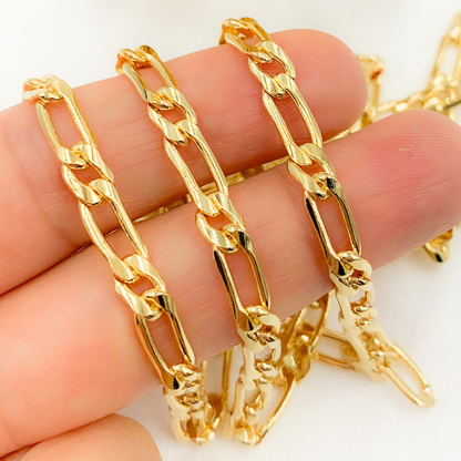 14k Gold Filled Flat Figaro Chain