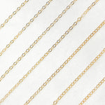 Load image into Gallery viewer, Gold-Filled Flat Oval Link Chain. 1218FGF
