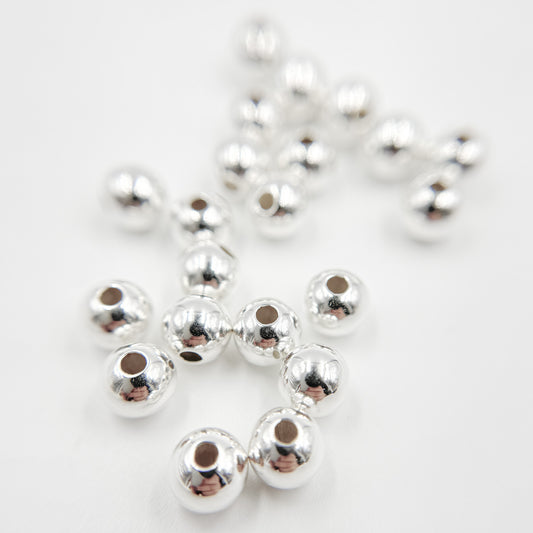 7MM Sterling Silver Seamless Beads