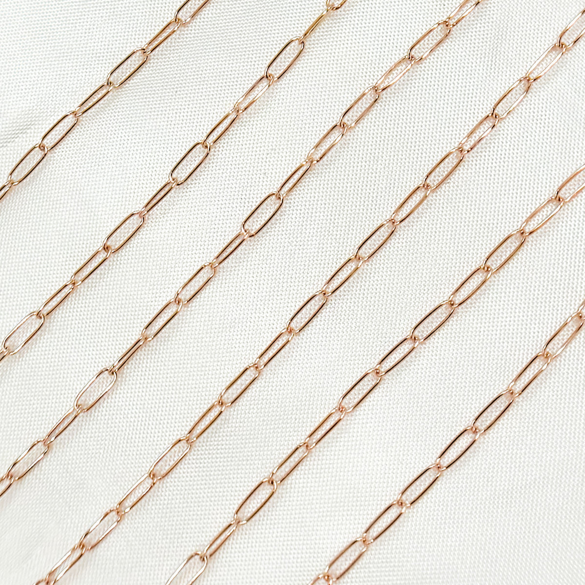 Rose Gold Filled Smooth Paperclip Chain