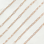 Load image into Gallery viewer, 1606RGF. Rose Gold Filled Smooth Paperclip Chain
