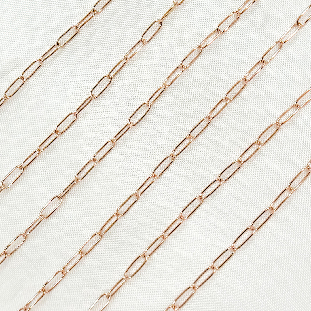 1606RGF. Rose Gold Filled Smooth Paperclip Chain