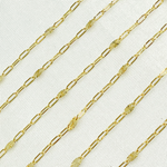 Load image into Gallery viewer, 035FV84byFt. 14k Solid Gold Smooth Paperclip &amp; Diamond Cut Oval Link Chain
