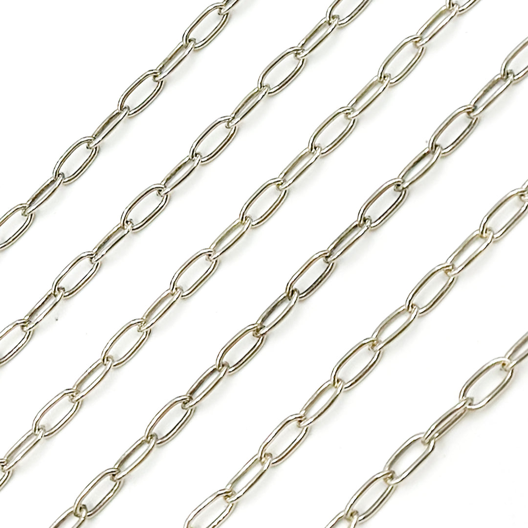 Y137OX. Oxidized Sterling Silver Paperclip Chain