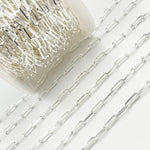 Load image into Gallery viewer, Sterling Silver Diamond Cut Paperclip Chain