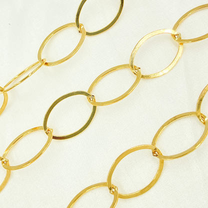 14k Gold Filled Flat Oval Link Chain