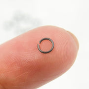 Black Rhodium Open Jump Ring