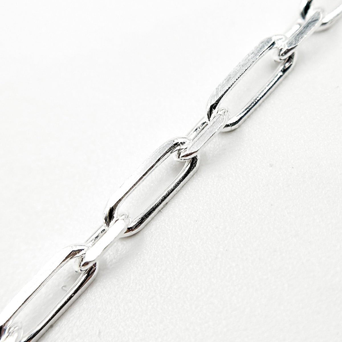 Sterling Silver Diamond Cut Paperclip Chain