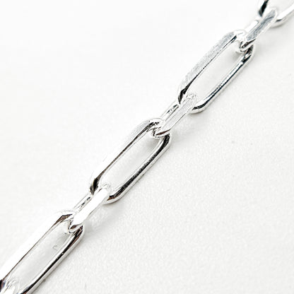Sterling Silver Diamond Cut Paperclip Chain