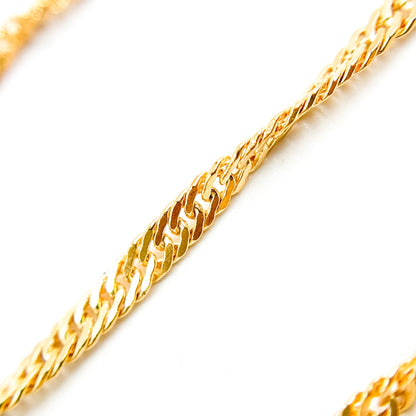 V317GF. 14K Gold Filled Twisted Singapore Unfinished Chain