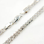 Load image into Gallery viewer, 050SP3T4WG. 14K Solid White Gold Wheat Chain
