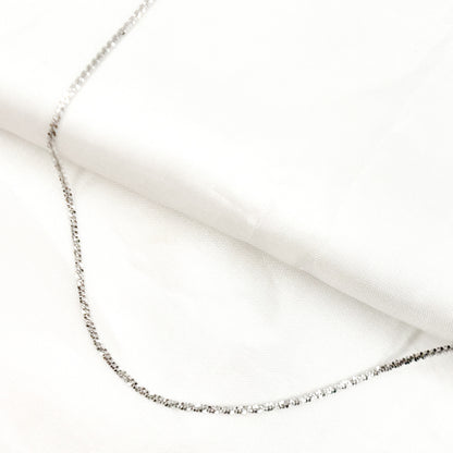 14K Solid White Gold Margarita Chain