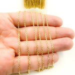 Load image into Gallery viewer, 040R01T5FTbyFt. 14k Solid Gold Diamond Cut Cable Link Unfinished Chain
