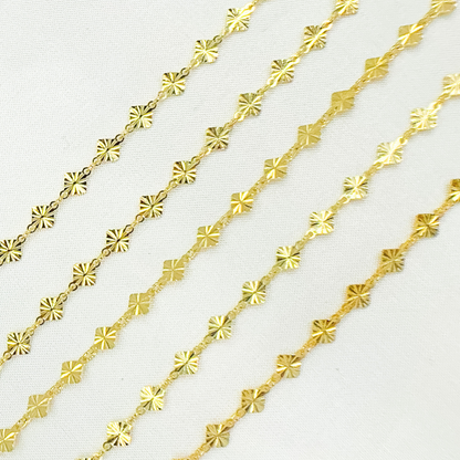 V72GP. Gold Plated 925 Sterling Silver Hammered Diamond