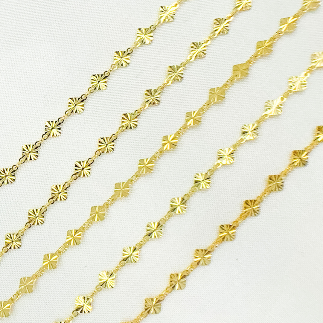 V72GP. Gold Plated 925 Sterling Silver Hammered Diamond