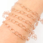 Load image into Gallery viewer, 720TWRGF. Rose Gold Filled Twisted Oval Link Chain
