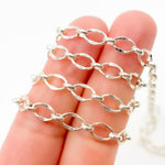 Load image into Gallery viewer, 944DSS. Sterling Silver Hammered Oval Link Chain
