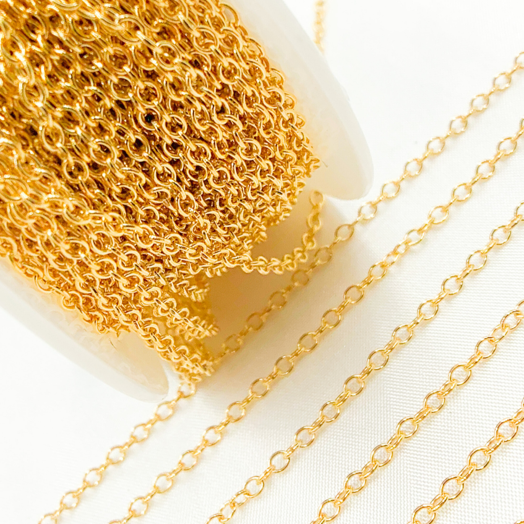 14K Gold Filled Cable Round Link Chain