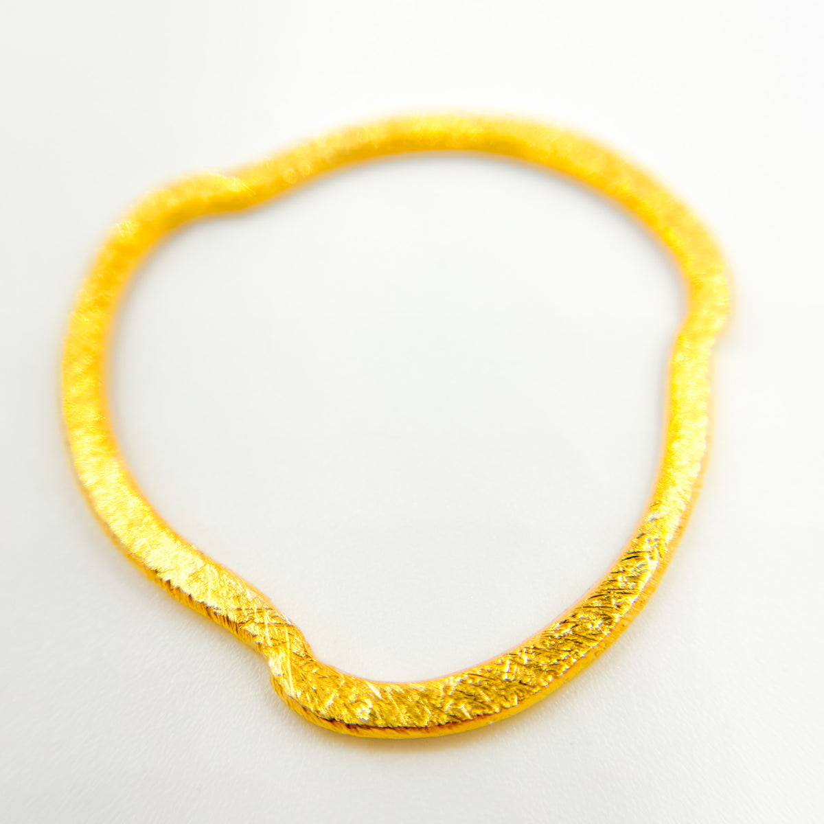  Gold-plated Sterling Silver Brushed Uneven Connector