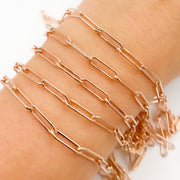 Rose Gold Plated Paperclip Chain