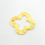 Load image into Gallery viewer, GPBS16. 15mm Gold-plated Sterling Silver Brushed Flower Connector