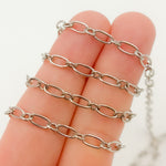 Load image into Gallery viewer, Y135OX. Oxidized Sterling Silver Smooth Long and Short Link Chain
