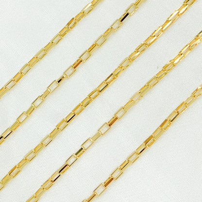 Gold Plated Sterling Silver Box Chain