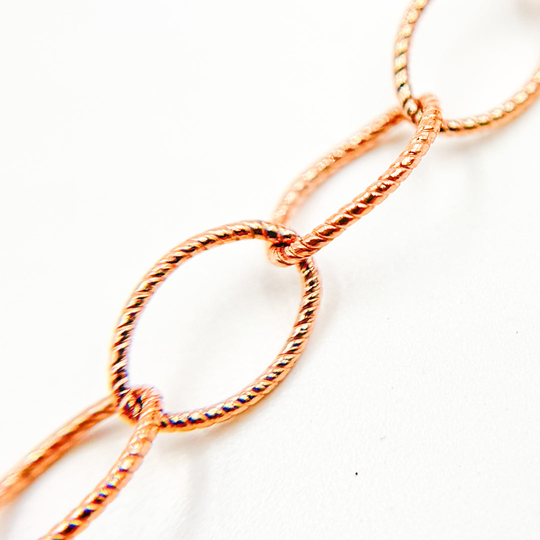 720TWRGF. Rose Gold Filled Twisted Oval Link Chain