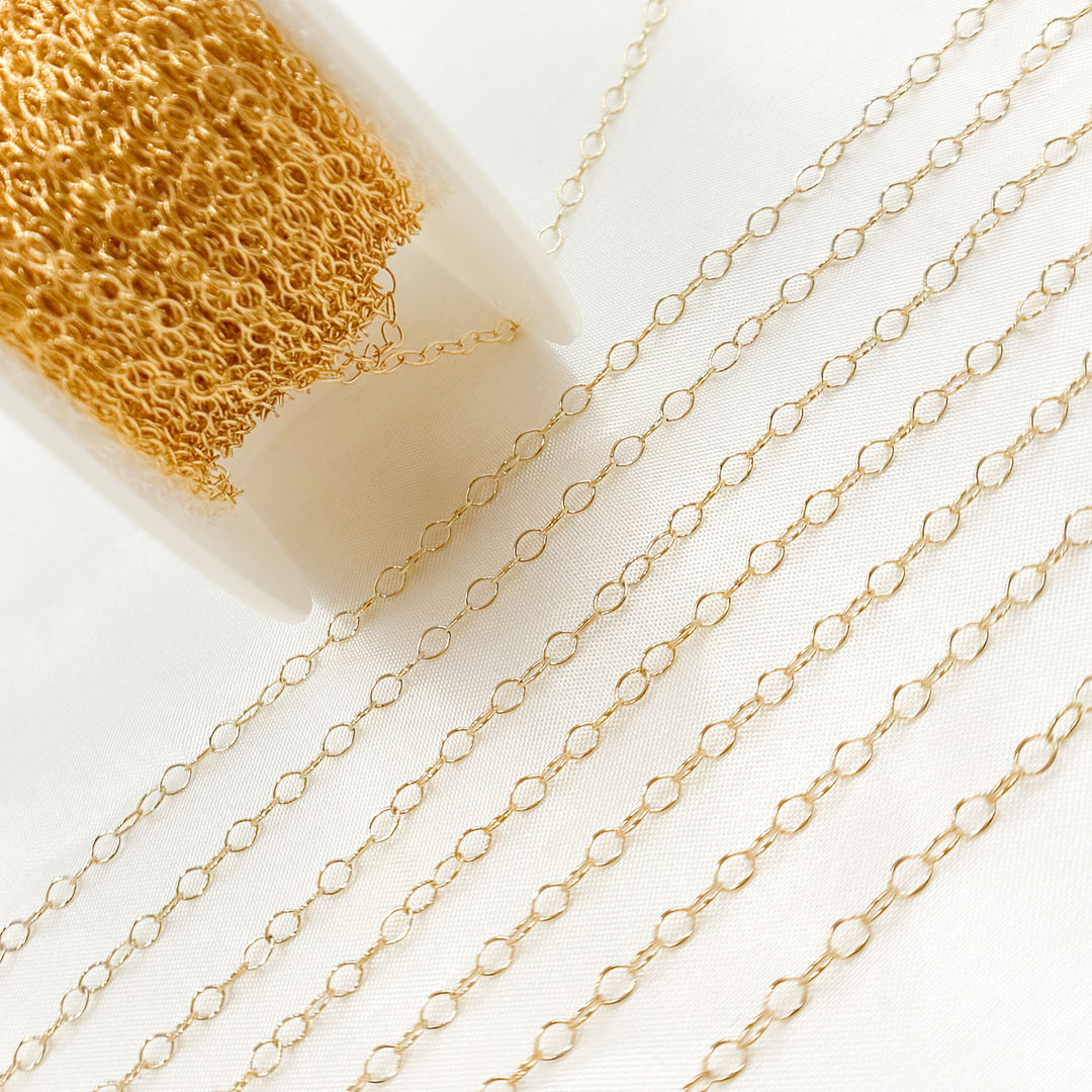 1310GF. 14K Gold Filled Smooth Cable Chain