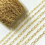 Load image into Gallery viewer, V62GP. Gold Plated 925 Sterling Silver Elongated Curb Chain