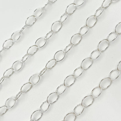 Sterling Silver Smooth Oval Link Chain