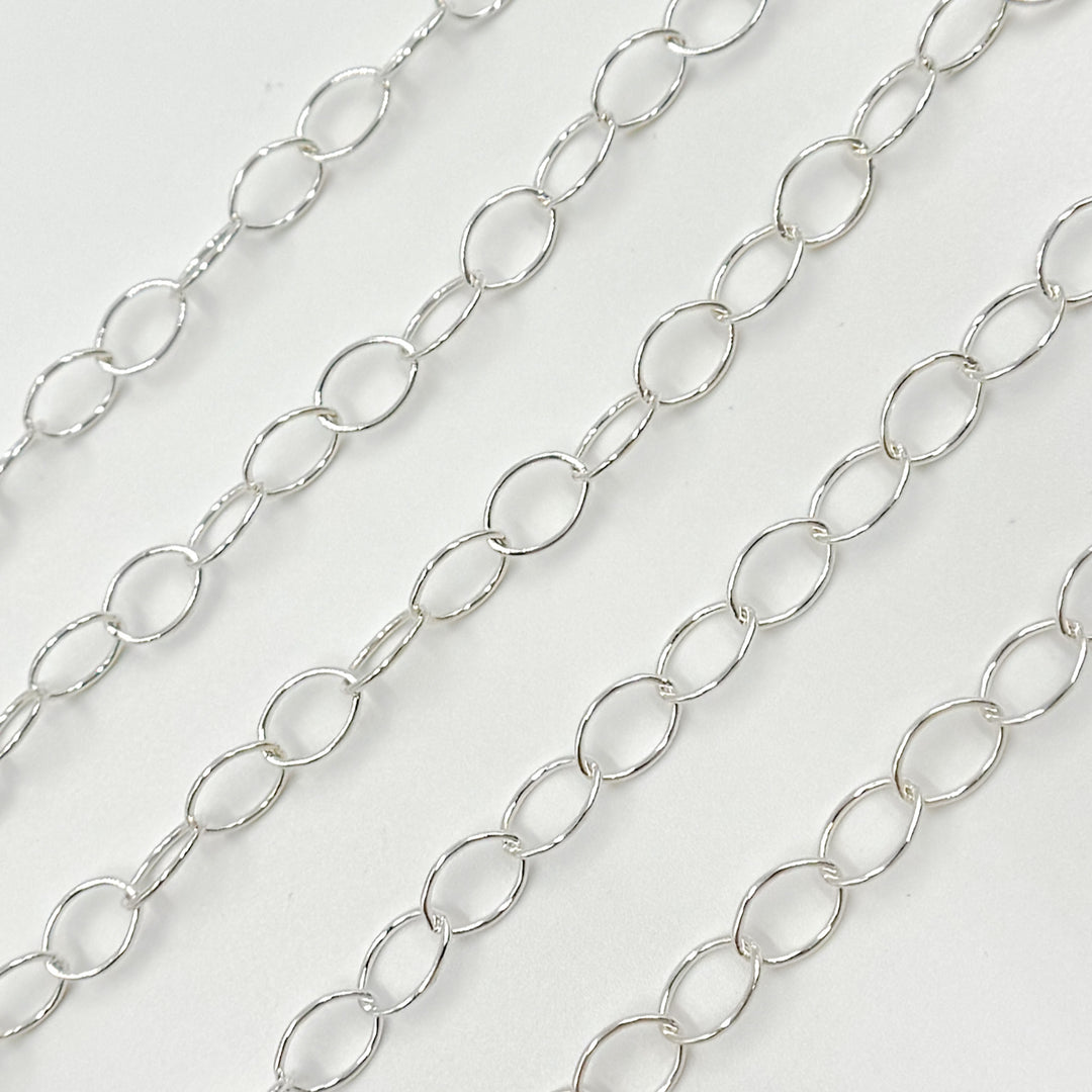 720SS. Sterling Silver Smooth Oval Link Chain