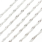 Load image into Gallery viewer, Sterling Silver Singapore Link Chain
