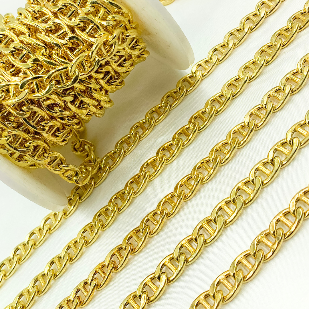 Y59GP. Gold Plated 925 Sterling Silver Curb Marina Chain