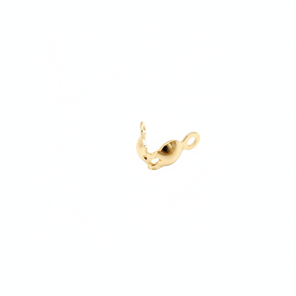 4001181. Gold Filled Clamshell Bead Tip with Two Rings
