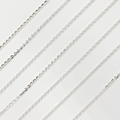 Sterling Silver Flat Cable Chain