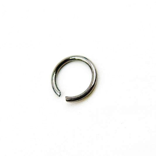 Black Rhodium Sterling Silver Open Jump Ring
