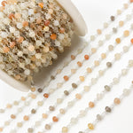 Load image into Gallery viewer, Multi Moonstone Sterling Silver Wire Chain
