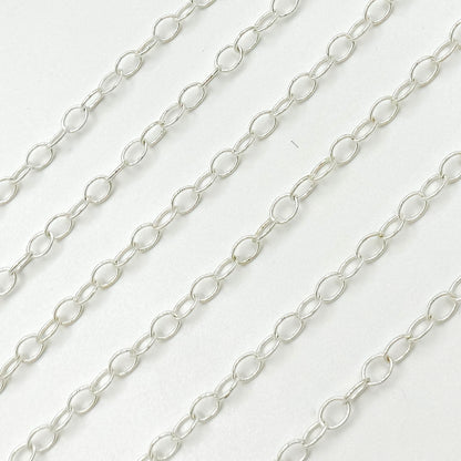 Sterling Silver Flat Cable Chain