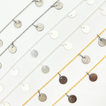 Load image into Gallery viewer, Sterling Silver Disc Dangle Wire Chain
