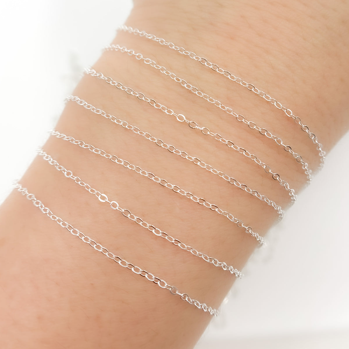 Sterling Silver Flat Cable Chain