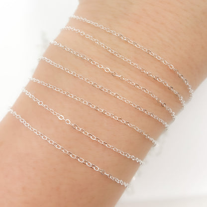 Sterling Silver Flat Cable Chain