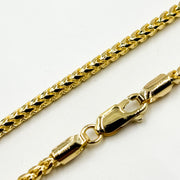 14k Solid Yellow Gold Wheat Chains